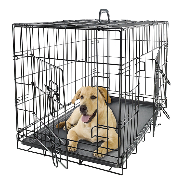 黑色双门狗笼（121x74x80.5cm)