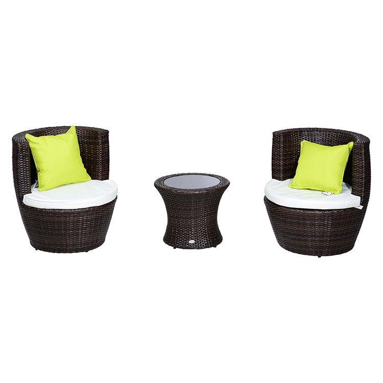 藤编桌椅三件套01-0780 01-0781