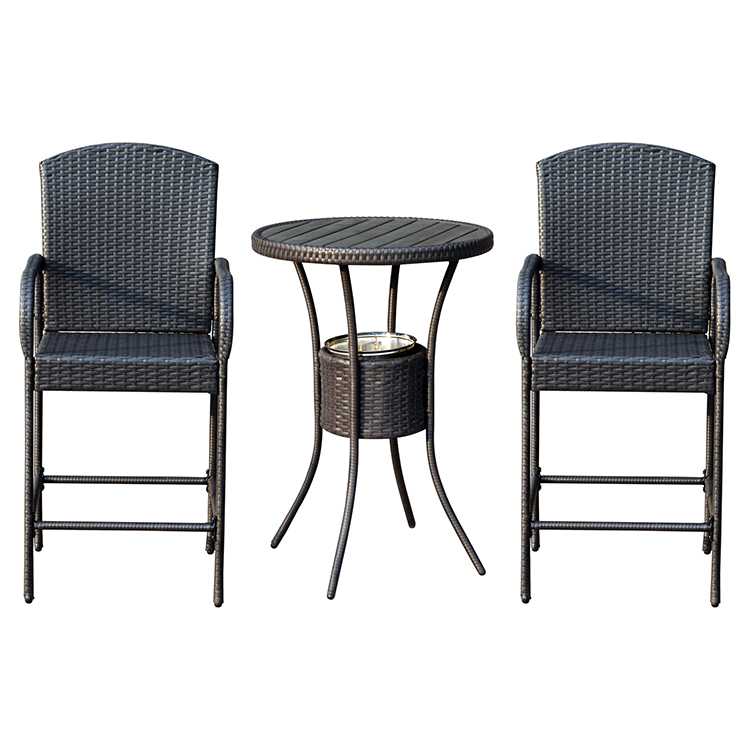 藤编圆管酒吧三件套864-006