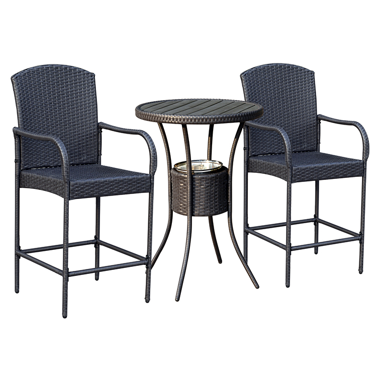 藤编圆管酒吧三件套864-006